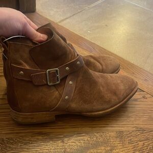 Kork-Ease Brown Suede Ankle Boots